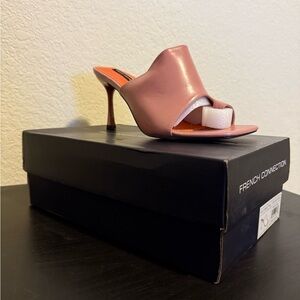 French Connection Blush Pink Open-Toe Mules